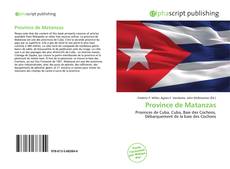 Couverture de Province de Matanzas