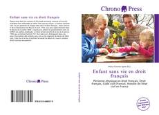 Capa do livro de Enfant sans vie en droit français 