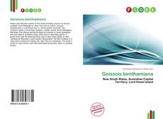 Portada del libro de Geissois benthamiana