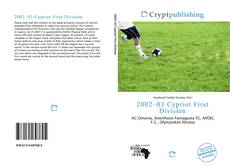 Bookcover of 2002–03 Cypriot First Division