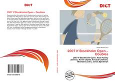 2007 If Stockholm Open – Doubles的封面