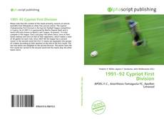 Buchcover von 1991–92 Cypriot First Division