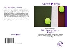 Portada del libro de 2007 Dutch Open – Singles