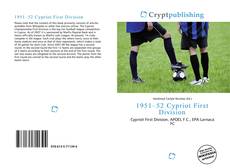 Bookcover of 1951–52 Cypriot First Division