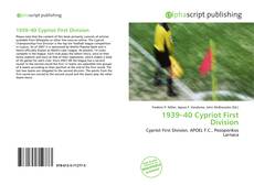 Couverture de 1939–40 Cypriot First Division