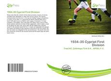 Bookcover of 1934–35 Cypriot First Division