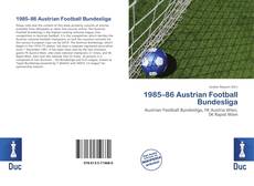 Buchcover von 1985–86 Austrian Football Bundesliga