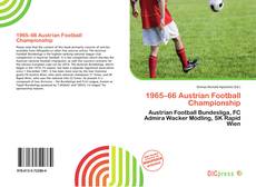 1965–66 Austrian Football Championship的封面