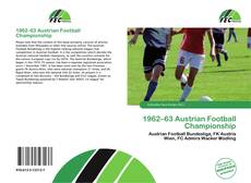 Buchcover von 1962–63 Austrian Football Championship