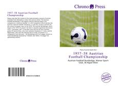 Capa do livro de 1957–58 Austrian Football Championship 