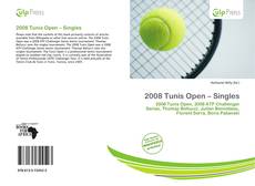 Buchcover von 2008 Tunis Open – Singles