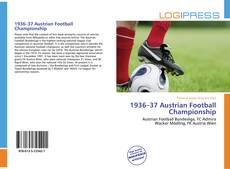 Bookcover of 1936–37 Austrian Football Championship