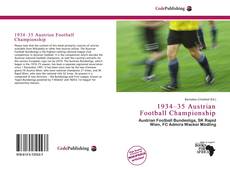 Capa do livro de 1934–35 Austrian Football Championship 