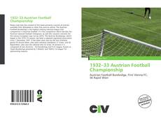 Buchcover von 1932–33 Austrian Football Championship