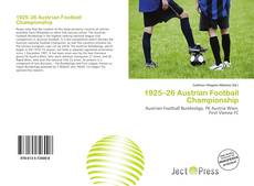 1925–26 Austrian Football Championship的封面