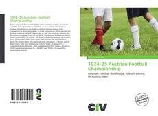 Portada del libro de 1924–25 Austrian Football Championship