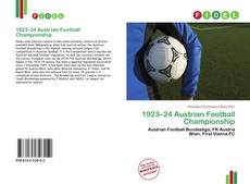 Bookcover of 1923–24 Austrian Football Championship