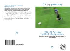 1919–20 Austrian Football Championship的封面