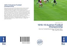 Bookcover of 1918–19 Austrian Football Championship