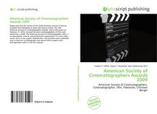 American Society of Cinematographers Awards 2009的封面