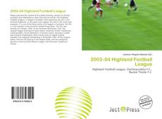 Portada del libro de 2003–04 Highland Football League