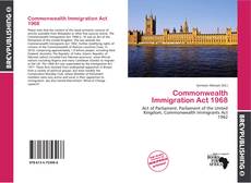 Buchcover von Commonwealth Immigration Act 1968