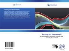 Capa do livro de Acronychia baeuerlenii 