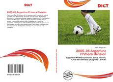 Bookcover of 2005–06 Argentine Primera División