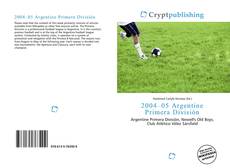 Bookcover of 2004–05 Argentine Primera División