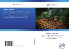 Capa do livro de Acacia simplex 