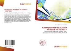 Bookcover of Championnat de RDA de Football 1952-1953