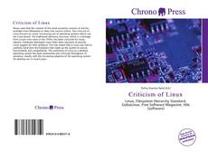 Bookcover of Criticism of Linux