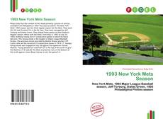 Bookcover of 1993 New York Mets Season