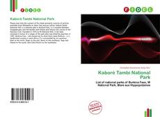 Bookcover of Kaboré Tambi National Park