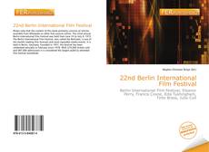 22nd Berlin International Film Festival kitap kapağı