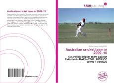 Capa do livro de Australian cricket team in 2009–10 