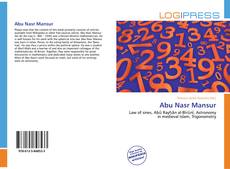 Capa do livro de Abu Nasr Mansur 
