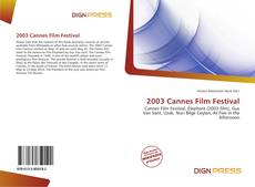 Bookcover of 2003 Cannes Film Festival