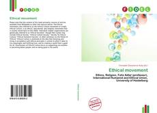 Portada del libro de Ethical movement