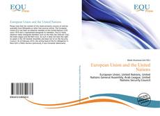 Capa do livro de European Union and the United Nations 