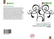 Bookcover of 1992–93 UEFA Cup