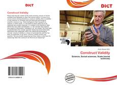 Capa do livro de Construct Validity 