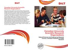 Couverture de Canadian University Scientific Research Organizations