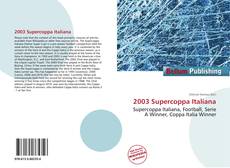 Bookcover of 2003 Supercoppa Italiana