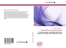 Bookcover of Interstellar Communication