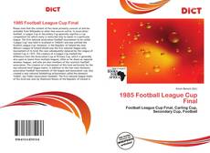 Capa do livro de 1985 Football League Cup Final 