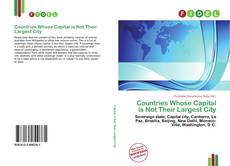 Portada del libro de Countries Whose Capital is Not Their Largest City