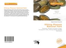 Bookcover of Khlong Phanom National Park