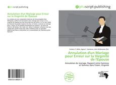 Copertina di Annulation d'un Mariage pour Erreur sur la Virginité de l'Épouse