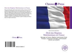 Capa do livro de Droit des Régimes Matrimoniaux en France 